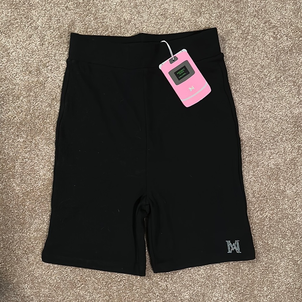 Meshki Limited Edition Jemma Spoilt Bike Shorts in Black size Small